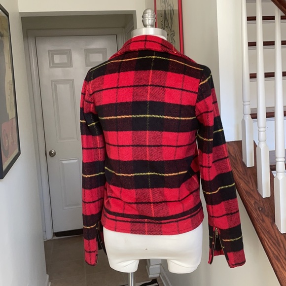 Thread & Supply Plaid Moto Jacket Size S 😘 - Picture 4 of 12